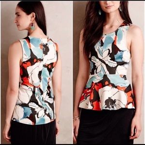 Anthropologie Akemi + Kin Floral Peplum Top - S